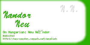 nandor neu business card